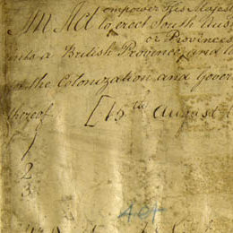 Detail from the title page of the South Australia Act, or Foundation Act, of 1834 (UK).