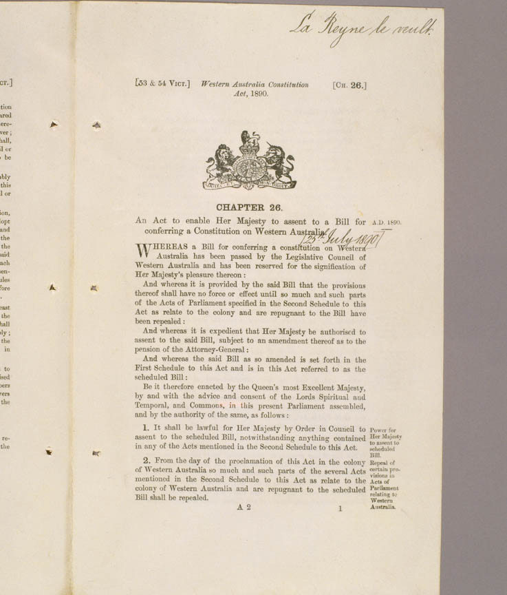 Constitution Act 1890 (UK), p1