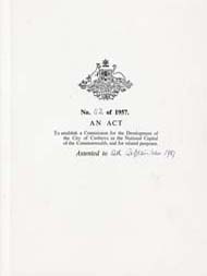 National Capital Development Commission Act 1957 (Cth), cover