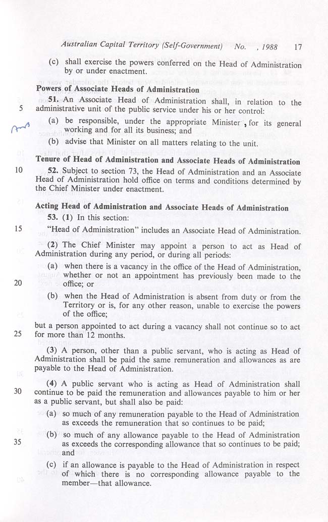 Australian Capital Territory (Self-Government) Act 1988 (Cth), p17