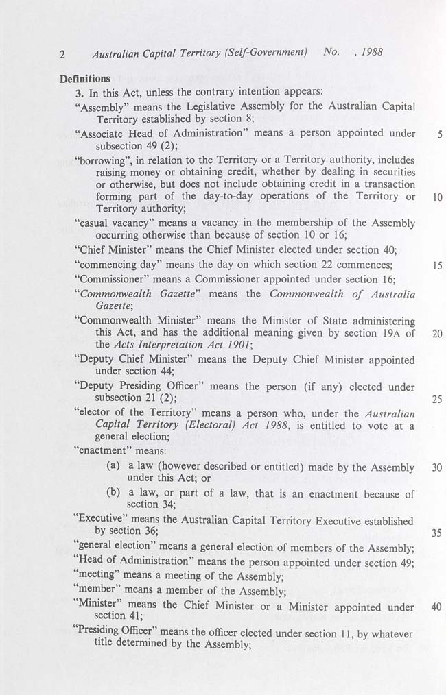 Australian Capital Territory (Self-Government) Act 1988 (Cth), p2