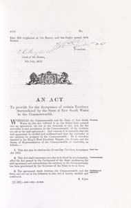 Jervis Bay Territory Acceptance Act 1915 (Cth), p1