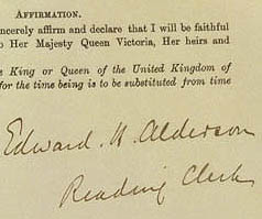 Detail from Commonwealth of Australia Constitution Act 1900 (UK)