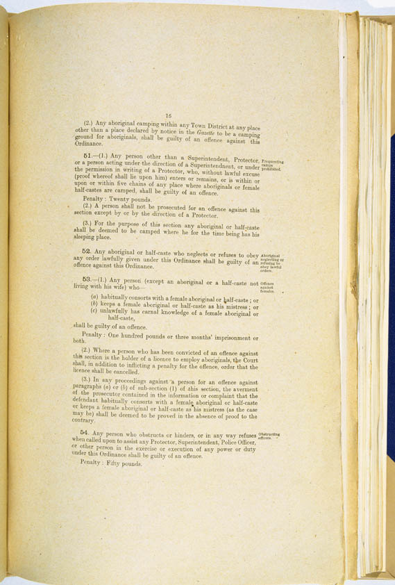 Aboriginals Ordinance No. 9 of 1918 (Cth), p15