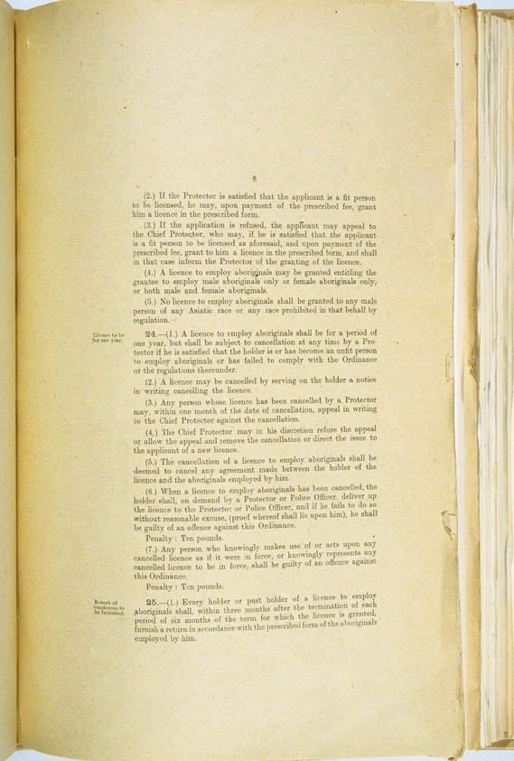 Aboriginals Ordinance No. 9 of 1918 (Cth), p8