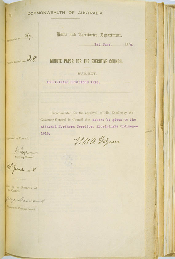 Aboriginals Ordinance No. 9 of 1918 (Cth), title