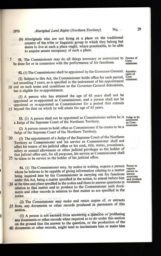 Aboriginal Land Rights (Northern Territory) Act 1976 (Cth), p29