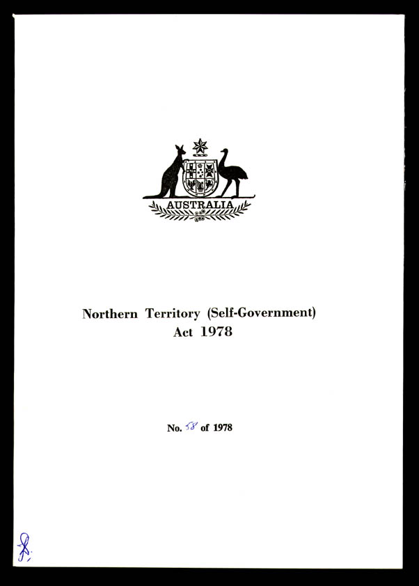 Northern Territory (Self-Government) Act 1978 (Cth), title