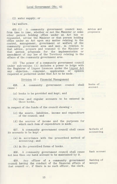 Local Government Act 1978 (NT), p13