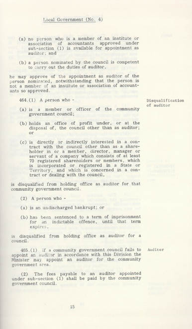 Local Government Act 1978 (NT), p15