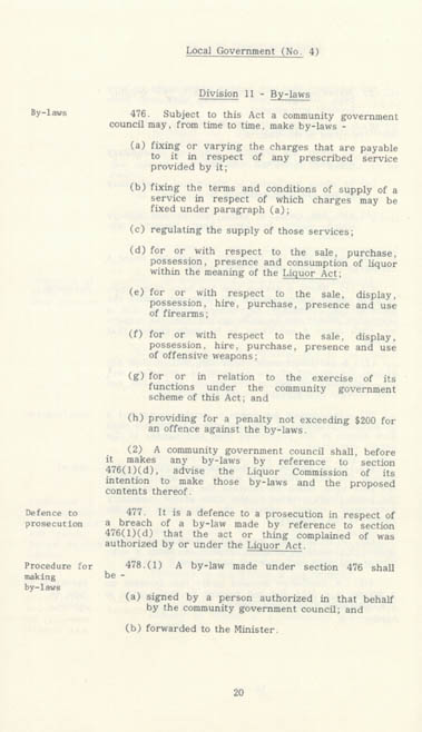 Local Government Act 1978 (NT), p20