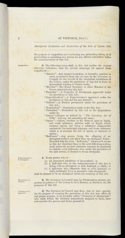 Aboriginals Protection and Restriction of the Sale of Opium Act 1897 (Qld), p2