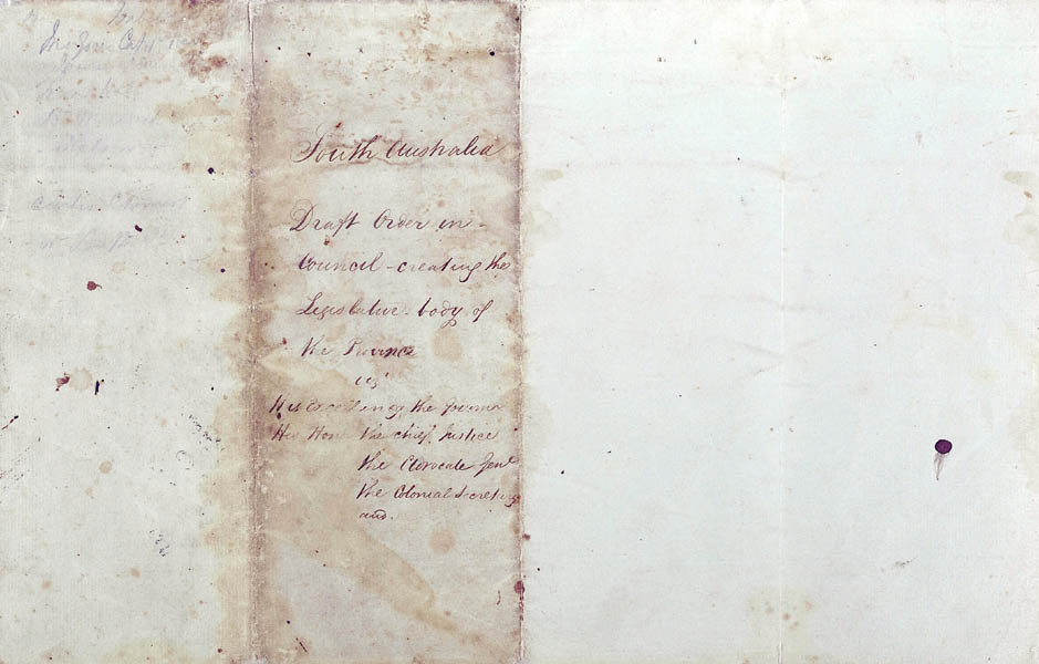 Order-in-Council Establishing Government 23 February 1836 (UK), cover