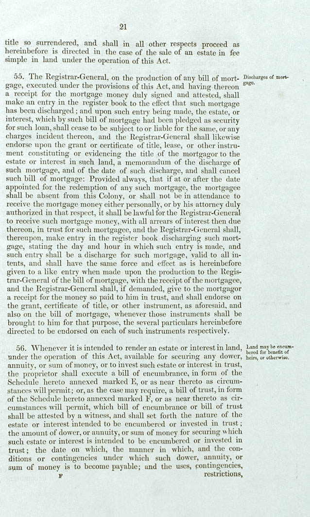 Real Property or 'Torrens Title' Act 1858 (SA), p21