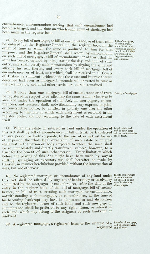 Real Property or 'Torrens Title' Act 1858 (SA), p23
