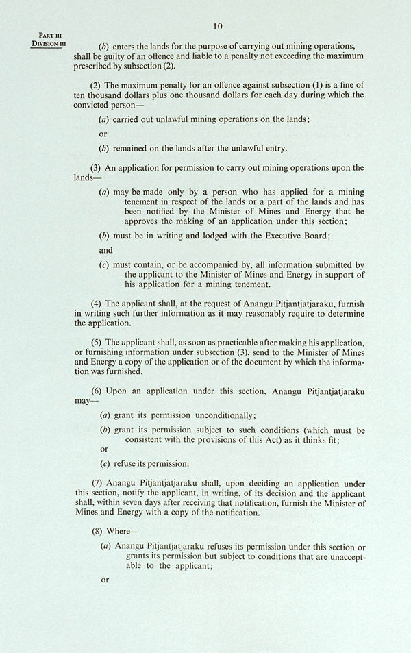 Pitjantjatjara Land Rights Act 1981 (SA), p10