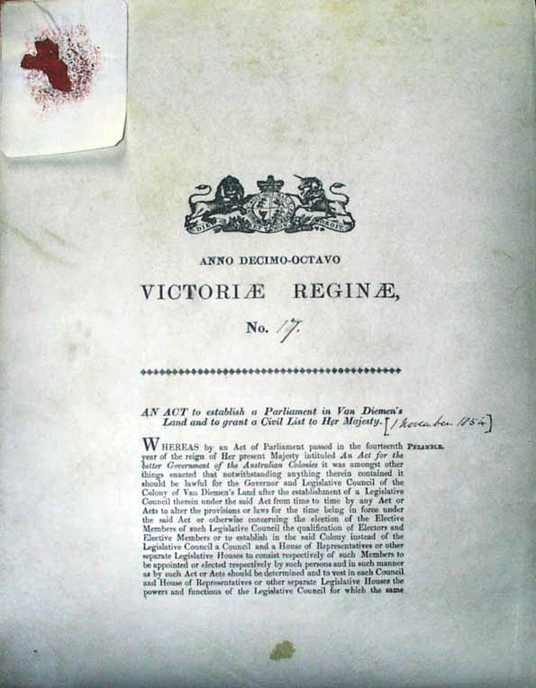 Constitution Act 1855 (Tas), p1